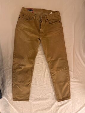 Acne Tan Button-Fly Jeans